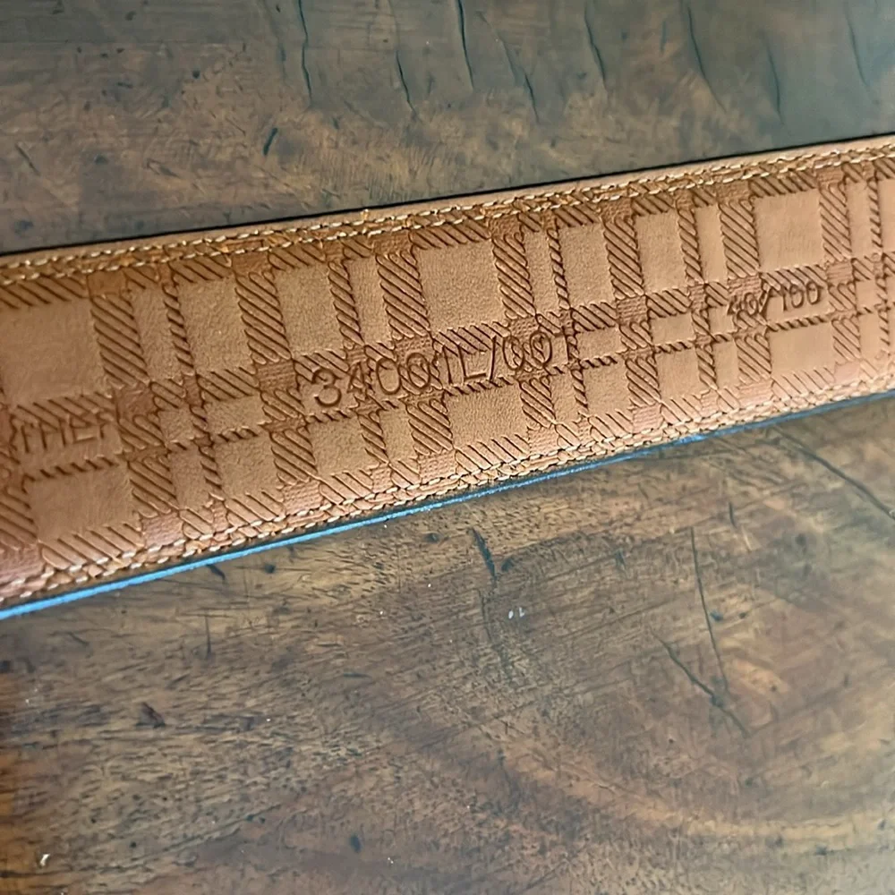 40” BOCONI Nashville Black Leather Mens Belt 40/100 NWOT